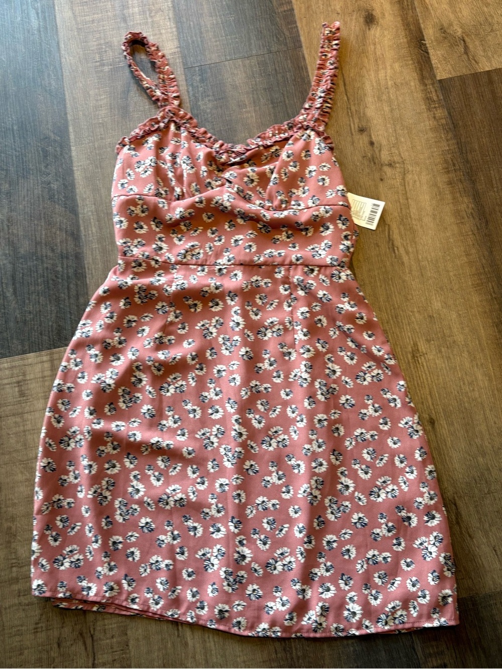 UO Ruffle Trim Sweetheart Mini Dress size 6 NWT - Picture 3 of 3
